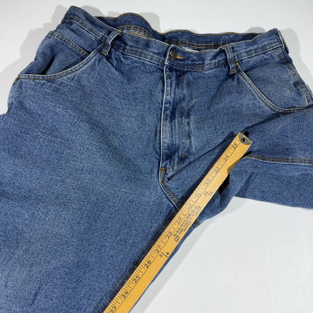 Lakin & McKey Trading Co. Flannel Fleece Lined Carpenter Jeans 36x30 Medium Blue - Picture 10 of 13